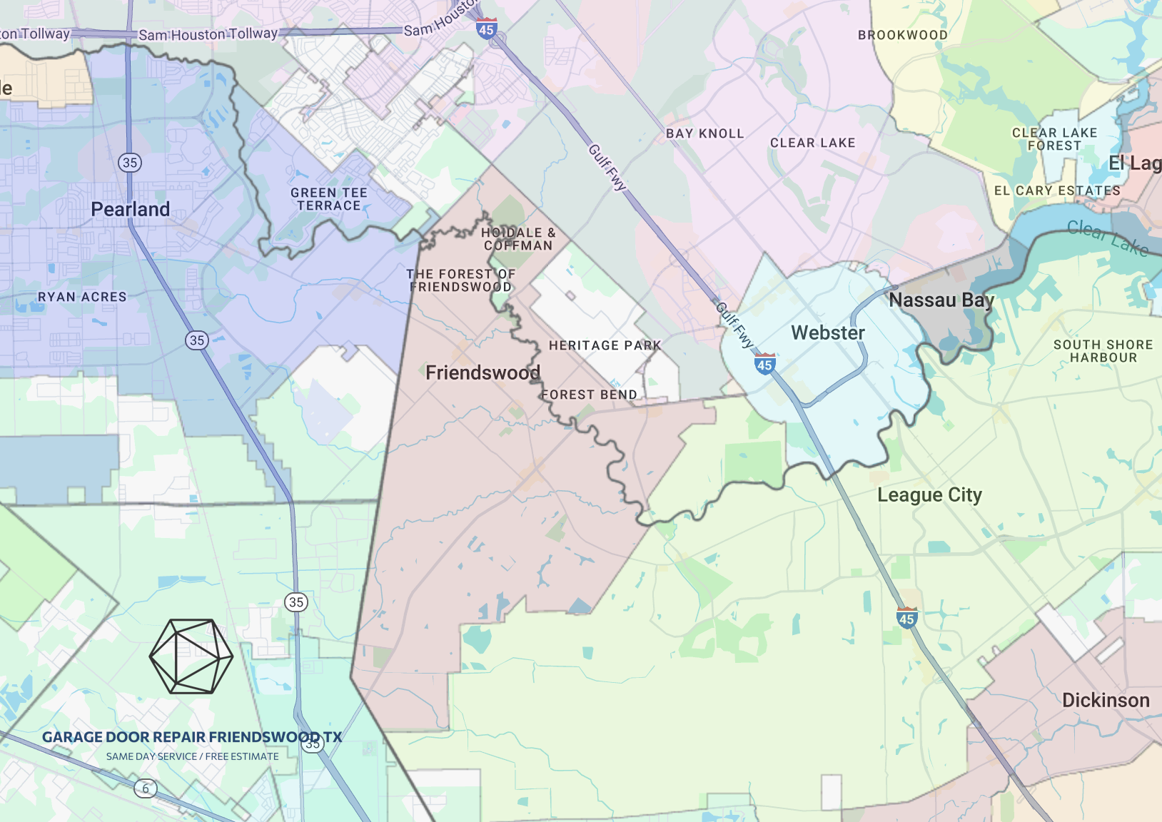friendswood-Texas-Map